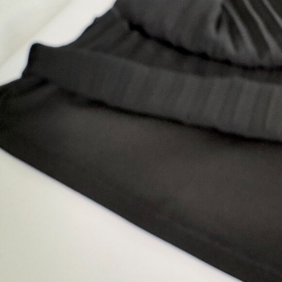 Chicos Accordion Pleat Wide Leg Pants Size 3.5 US XL 18 Black Pull On Palazzo - Picture 11 of 12